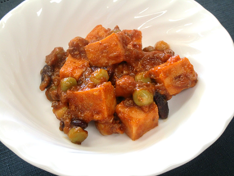 高野豆腐のミートソースあえ